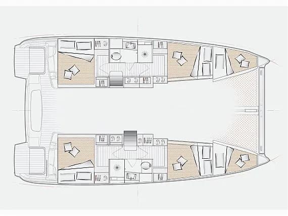 תוכנית הסיפון של Excess 11 in Lefkada / Marina Perigiali