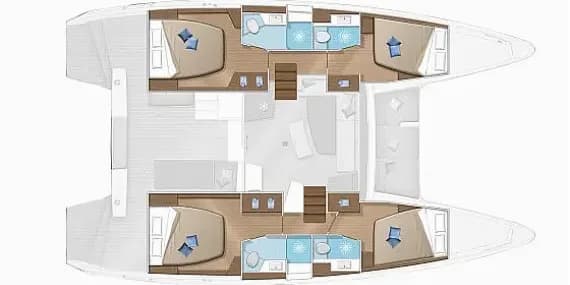 Lagoon 42 in ТОВА Е ГРЕШНО,   НО НЕМОГА ДА ГО ИЗТРИЯ 的甲板布局图