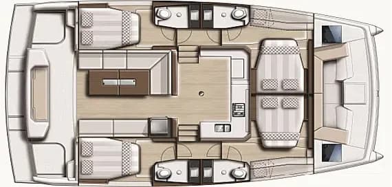 План на палубата на Bali Catspace in Marmaris / Netsel Marmaris Marina
