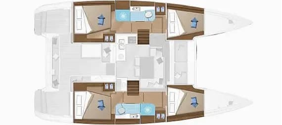 Deck plan of Lagoon 410 in Lanzarote / Arrecife / Marina Lanzarote