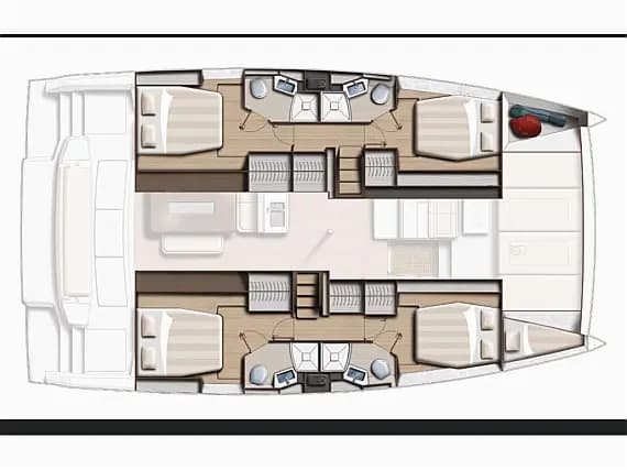 תוכנית הסיפון של Bali 4.6 in Fethiye / Lykia Yacht Club