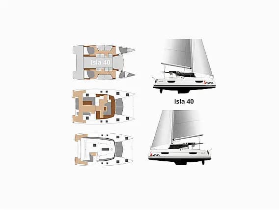 Astréa 42 in Sicily / Castellammare del Golfo / Porto di Castellammare del Golfo 的甲板布局图