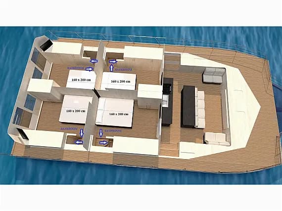 План палубы Catamaran in Trogir / SCT Marina Trogir