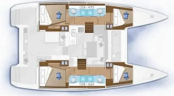 תוכנית הסיפון של Lagoon 40 in Fethiye / Yacht Club Mai