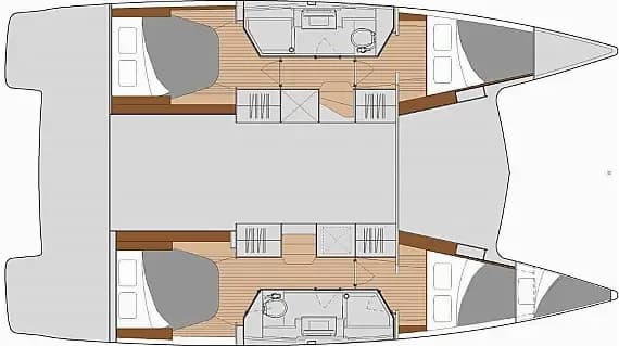 תוכנית הסיפון של Isla 40 in Mallorca / Palma de Mallorca / La Lonja Marina Charter