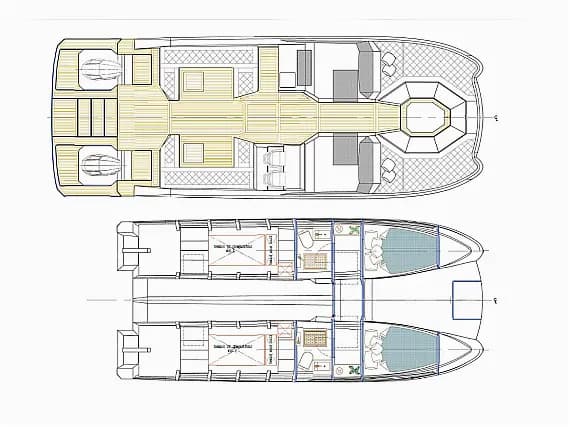 Deck plan of Tesoro T38 in Seget Donji / Marina Baotić