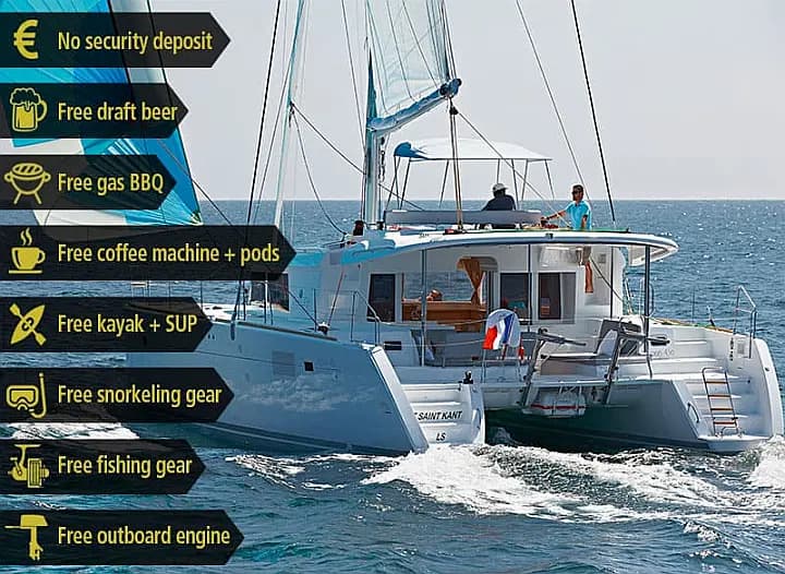 Lagoon 450 Fly in Sardinia / Golfo Aranci / Mare Fun Charter & Marina - Photo 4