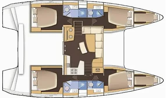תוכנית הסיפון של Lagoon 42 in Eden Island / Mahe, Victoria / Eden Island Marina