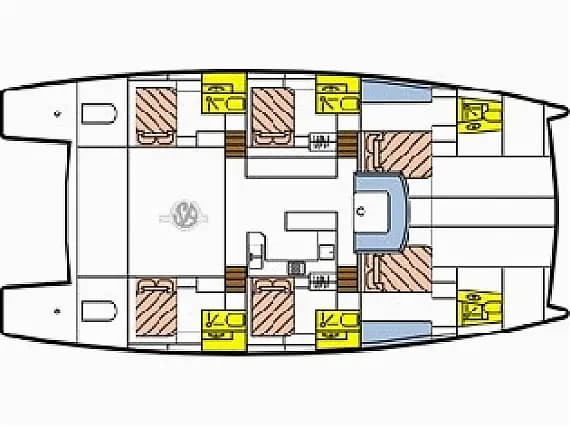 תוכנית הסיפון של Catlante 600 in Eden Island / Mahe, Victoria / Eden Island Marina
