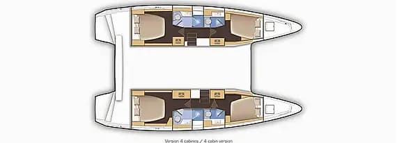 תוכנית הסיפון של Lagoon 42 in Rhodes New Marina