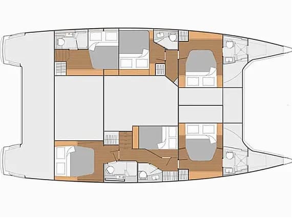 План на палубата на Saba 50 in Split / ACI Marina Split