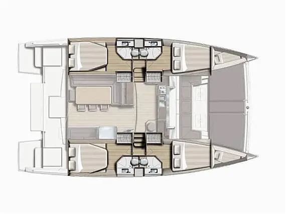 Bali 4.1 in Sicily / Capo d'Orlando Marina 的甲板布局图