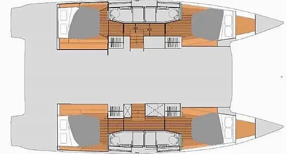 תוכנית הסיפון של Elba 45 in Mallorca / Palma de Mallorca / La Lonja Marina Charter