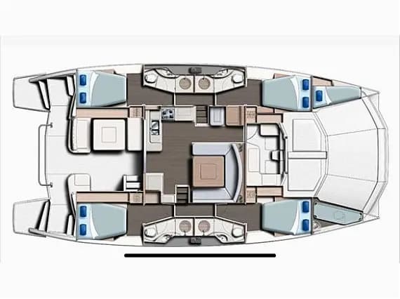 תוכנית הסיפון של Leopard 51 PC in Nea Peramos - Attica / Nea Peramos