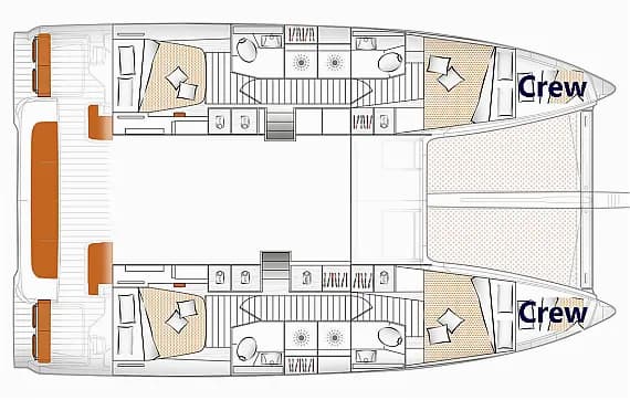 Deck plan of Excess 14 in Rodi Garganico