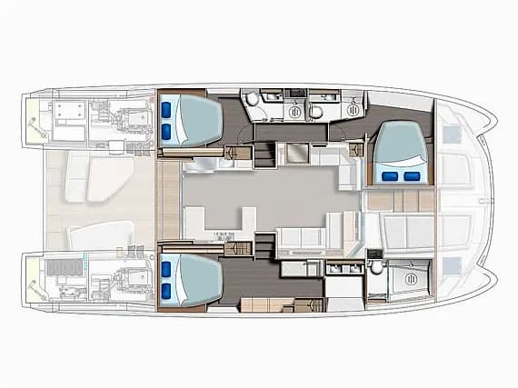 תוכנית הסיפון של Leopard 53 PC in Eden Island / Mahe, Victoria / Eden Island Marina