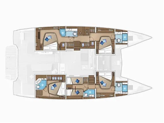 תוכנית הסיפון של Lagoon 55 in Fethiye / Yacht Club Mai