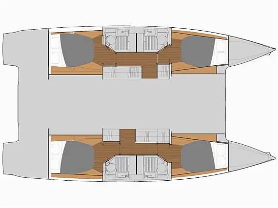 תוכנית הסיפון של Astréa 42 in Paros port