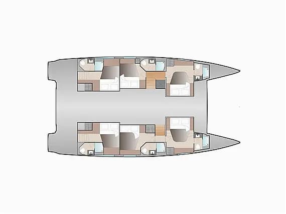 תוכנית הסיפון של Aura 51 in Trogir / SCT Marina Trogir