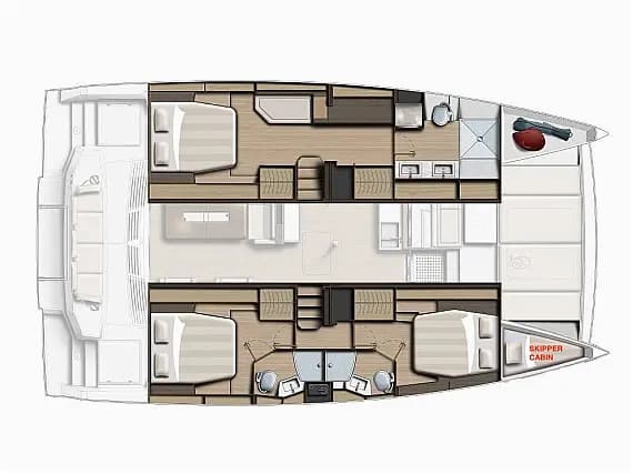 План на палубата на Bali 4.4 in Sicily / Capo d'Orlando Marina