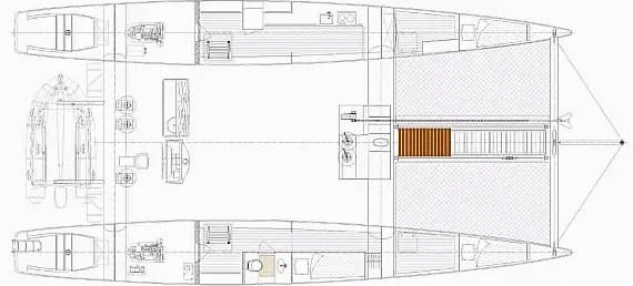 תוכנית הסיפון של Ocean Voyager 53 in Papeete, Tahiti / Papeete