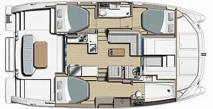 תוכנית הסיפון של Leopard 40 PC in New Providence / Nassau / Palm Cay One Marina
