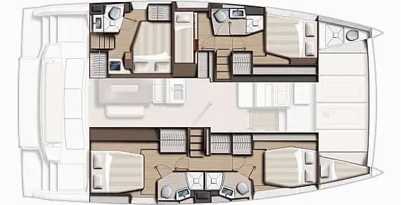 תוכנית הסיפון של Bali 4.6 in Preveza Marina
