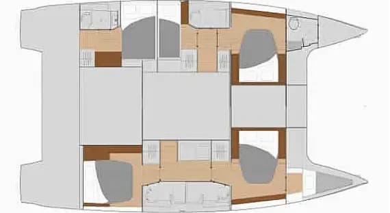 תוכנית הסיפון של Saona 47 in Mallorca / Palma de Mallorca / La Lonja Marina Charter