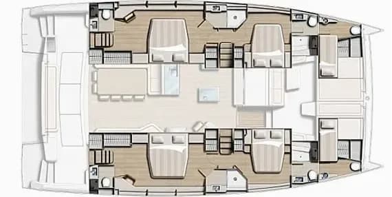 Bali 5.4 in Fethiye / Yacht Classic Hotel 的甲板布局图