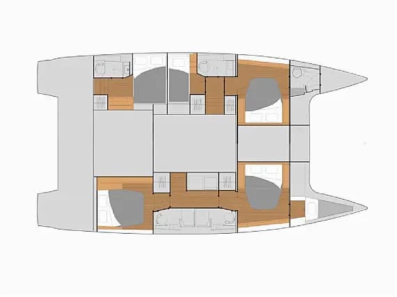 תוכנית הסיפון של Tanna 47 in Marmaris / Adaköy Marina