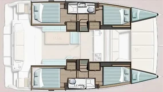 Planul punții pentru Bali Catsmart in Sardinia / Olbia / Marina di Olbia