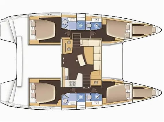 תוכנית הסיפון של Lagoon 42 in Eden Island / Mahe, Victoria / Eden Island Marina
