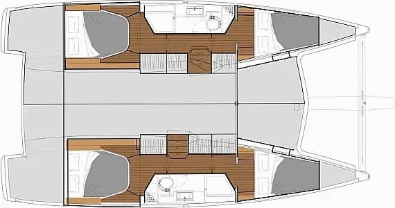 תוכנית הסיפון של Lucia 40 in Tortola / Road Town / Fort Burt Marina