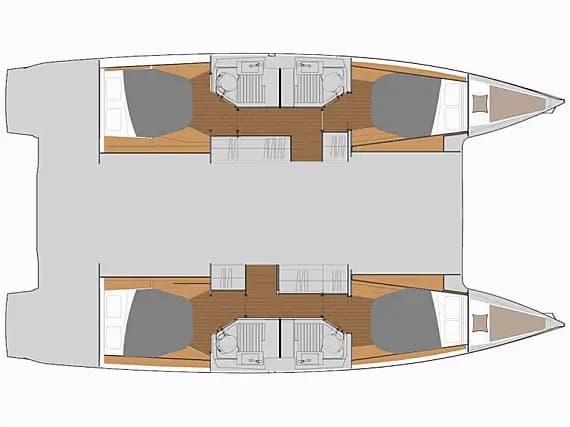 תוכנית הסיפון של Astréa 42 in Šibenik / D-Marin Marina Mandalina