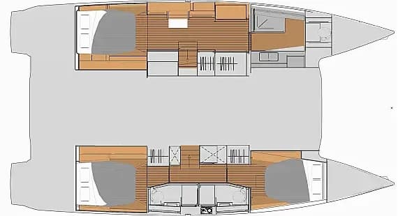 תוכנית הסיפון של Elba 45 in Rhodes New Marina