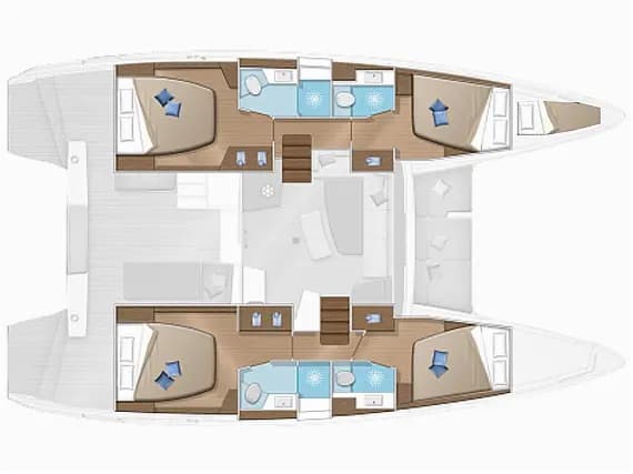 תוכנית הסיפון של Lagoon 42 in Marmaris / Albatros Marina