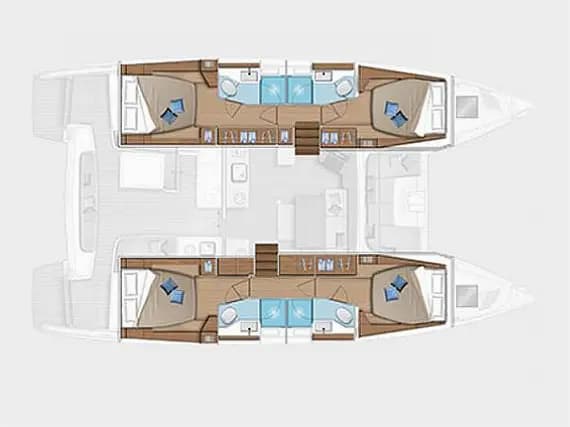 תוכנית הסיפון של Lagoon 46 in Eden Island / Mahe, Victoria / Eden Island Marina