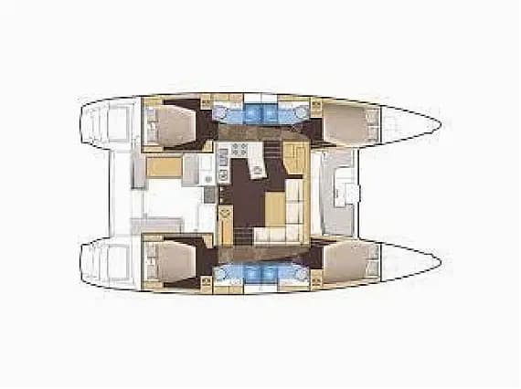 תוכנית הסיפון של Lagoon 450 Sport in Eden Island / Mahe, Victoria / Eden Island Marina