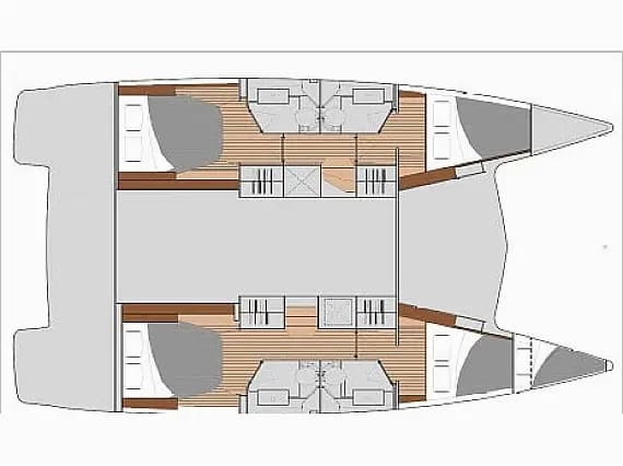 Isla 40 in Marmaris Yacht Marina 的甲板布局图