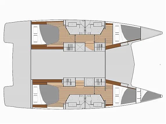 תוכנית הסיפון של Isla 40 in Dubrovnik / ACI Marina Dubrovnik