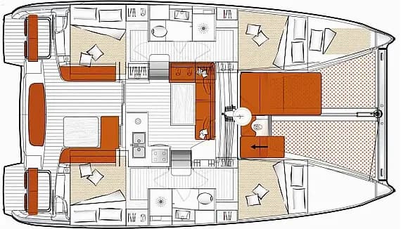 Deck plan of Excess 11 in Marseille / Corbieres Port