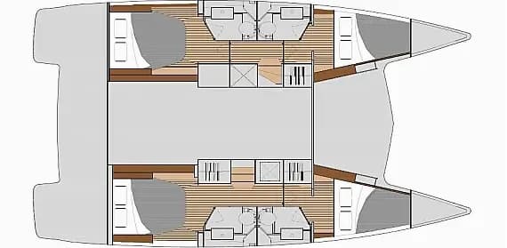 תוכנית הסיפון של Isla 40 in Lefkada / D-Marin Marina Lefkas