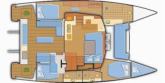 План на палубата на Elba 45 in Mallorca / Can Pastilla / Club Maritimo San Antonio De La Playa