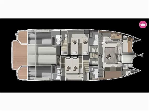 תוכנית הסיפון של Prestige M48 in Sicily / Giardini Naxos / Porto di Giardini