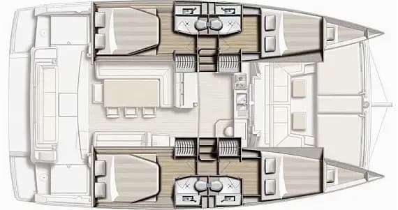 תוכנית הסיפון של Bali 4.1 in Corfu / Gouvia / D-Marin Marina Gouvia