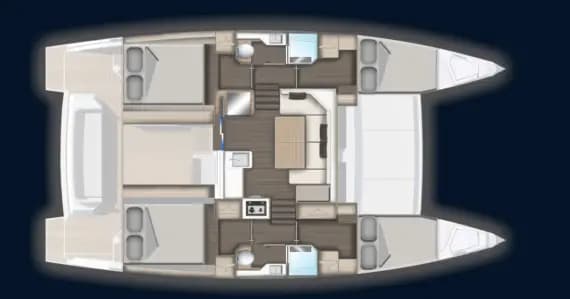 תוכנית הסיפון של Aventura 37 in Lefkada / D-Marin Marina Lefkas