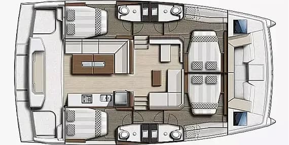 Planul punții pentru Bali Catspace in Lefkada / D-Marin Marina Lefkas