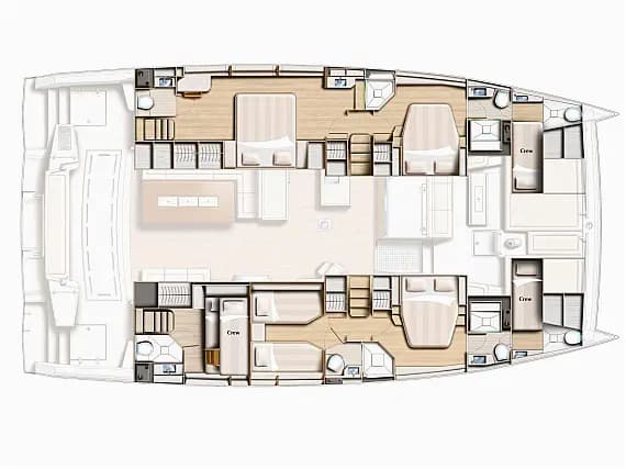 Bali 5.4 in Salerno / Marina d'Arechi 的甲板布局图
