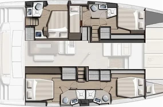 תוכנית הסיפון של Bali 4.6 in Mykonos / Tourlos Marina