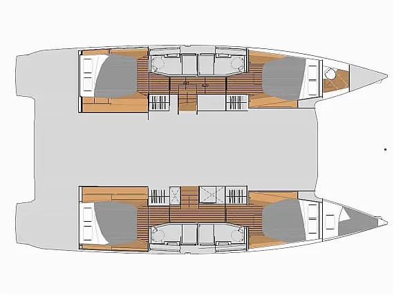 План на палубата на Elba 45 in Seget Donji / Marina Baotić
